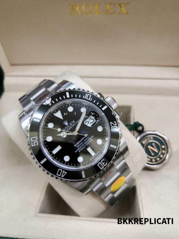 Rolex Submariner Date Ghiera Nera Super Clone Acciaio Inox 904L Noob 116610 - immagine 3