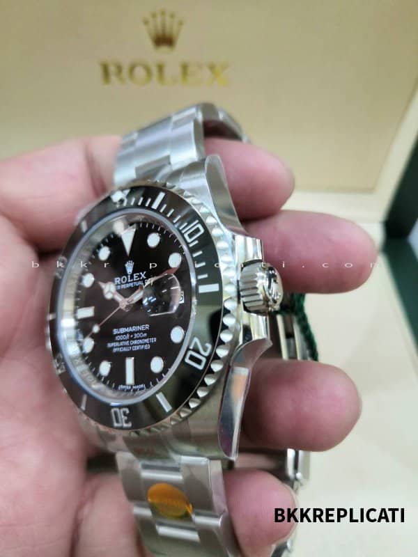 Rolex Submariner Date Ghiera Nera Super Clone Acciaio Inox 904L Noob 116610 - immagine 6