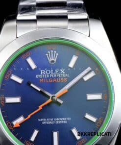Rolex Milgauss Quadrante Blu Vetro Verde Super Clone 116400GV - immagine 3