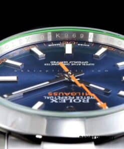 Rolex Milgauss Quadrante Blu Vetro Verde Super Clone 116400GV - immagine 5