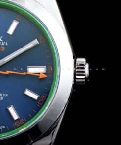Rolex Milgauss Quadrante Blu Vetro Verde Super Clone 116400GV - immagine 6