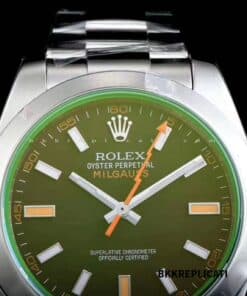Rolex Milgauss Quadrante Nero Vetro Zaffiro Verde Super Clone 116400GV - immagine 4