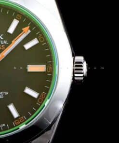 Rolex Milgauss Quadrante Nero Vetro Zaffiro Verde Super Clone 116400GV - immagine 5