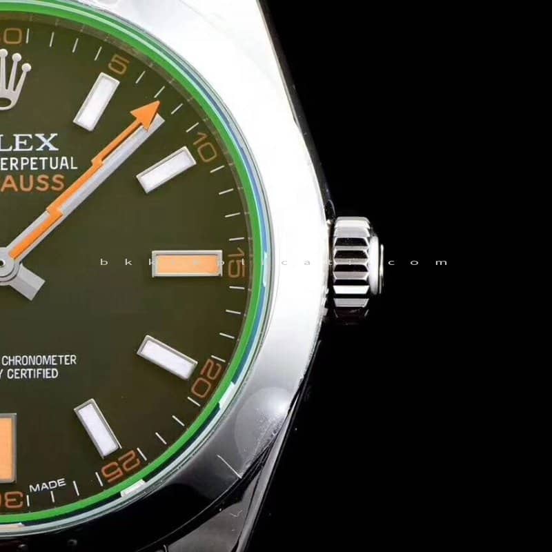Rolex Milgauss Quadrante Nero Vetro Zaffiro Verde Super Clone 116400GV - immagine 5