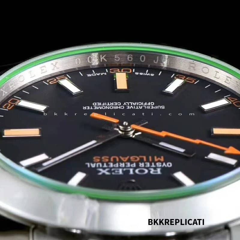 Rolex Milgauss Quadrante Nero Vetro Zaffiro Verde Super Clone 116400GV - immagine 6