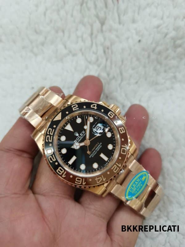 Rolex Gmt Master II Root Beer Oro Rosa Super Clone 126715 - immagine 3