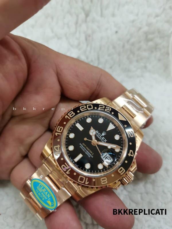 Rolex Gmt Master II Root Beer Oro Rosa Super Clone 126715 - immagine 4