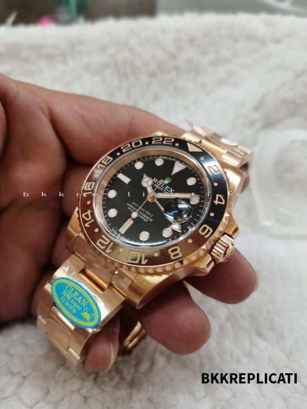 Rolex Gmt Master II Root Beer Oro Rosa Super Clone 126715 - immagine 8