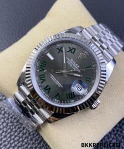 Rolex Datejust Wimbledon 41 mm Super Clone Clean Factory 126334 con Cinturino Jubilee - immagine 2