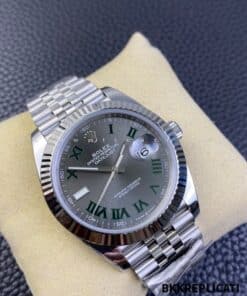 Rolex Datejust Wimbledon 41 mm Super Clone Clean Factory 126334 con Cinturino Jubilee - immagine 3