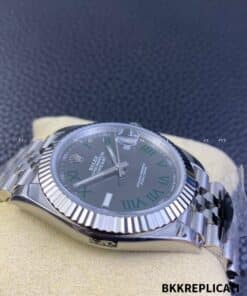 Rolex Datejust Wimbledon 41 mm Super Clone Clean Factory 126334 con Cinturino Jubilee - immagine 4