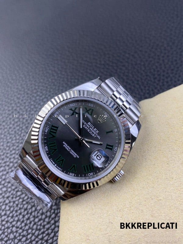 Rolex Datejust Wimbledon 41 mm Super Clone Clean Factory 126334 con Cinturino Jubilee - immagine 5