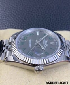 Rolex Datejust Wimbledon 41 mm Super Clone Clean Factory 126334 con Cinturino Jubilee - immagine 6