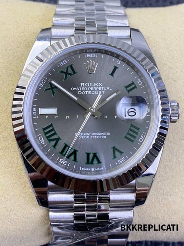 Rolex Datejust Wimbledon 41 mm Super Clone Clean Factory 126334 con Cinturino Jubilee