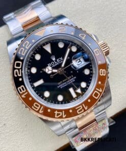 Rolex Gmt Master II Root Beer Acciaio e Oro Rosa Super Clone Clean Factory 126711 - immagine 4