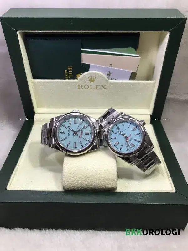 Rolex Oyster Perpetual Tiffany Quadrante Turchese 124300 - immagine 3